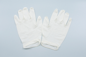 Guantes de examen de látex desechables en polvo