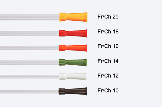 Tama&ntilde;o del cat&eacute;ter Nelaton